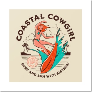 Coastal Cowgirl Surf and Sun With Sisters Posters and Art